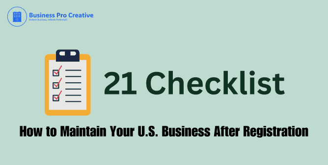 Maintain U.S. Business Registration