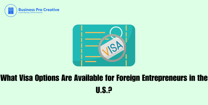 Visa Options Foreign Entrepreneurs USA